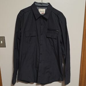 Sovereign Code Black Casual Button Down Shirt